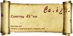 Cserny Éva névjegykártya