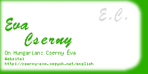 eva cserny business card
